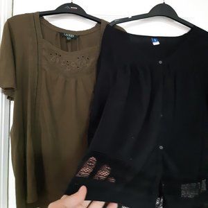 2  Tops  XL  RALPH LAUREN and OLD  NAVY
